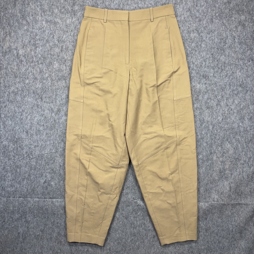 Victoria Beckham Trouser Pants Women's US 6 Balloon Pleated Tan Italy 29 x 29